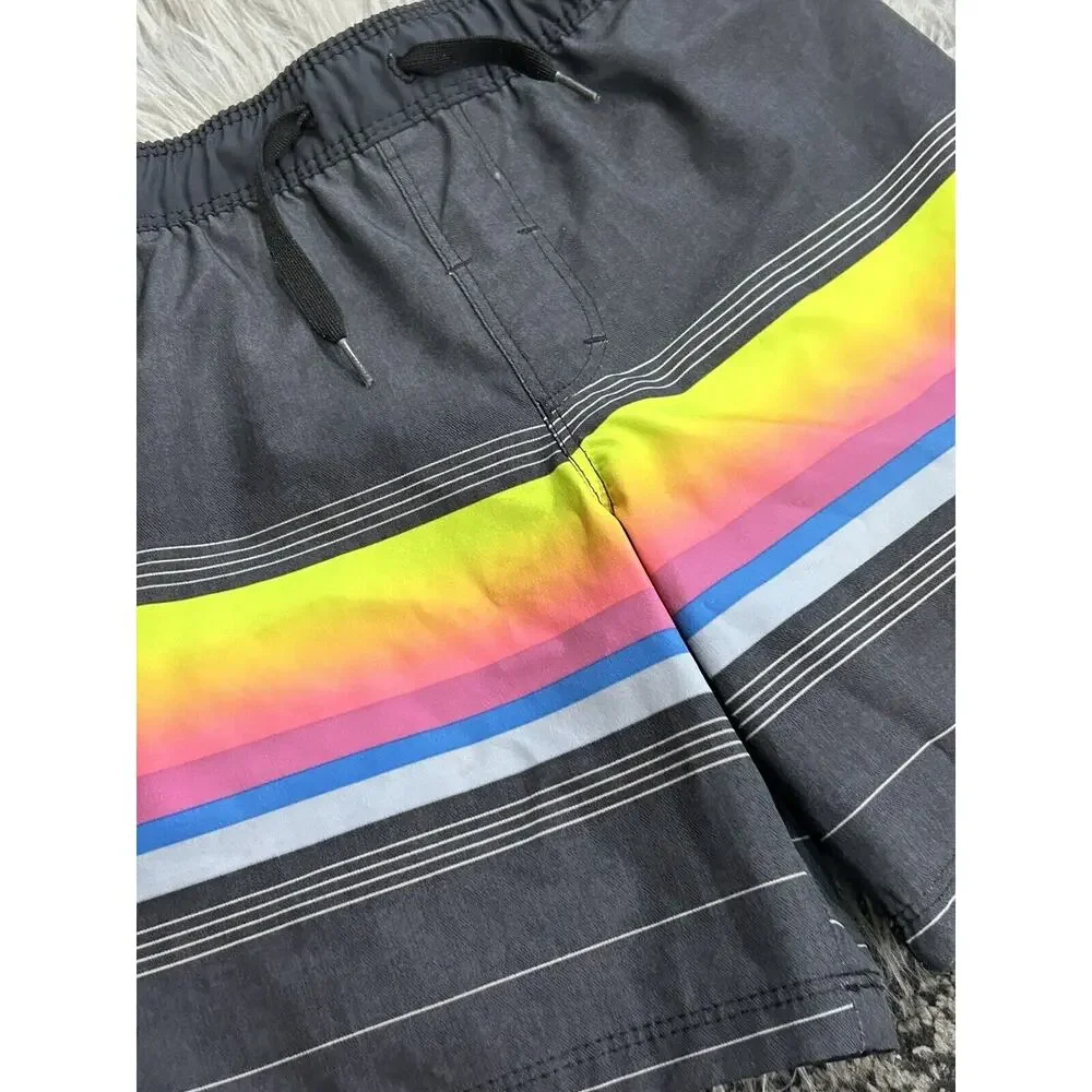 Hurley Boys Colorblock UPF‎ 50 Swim Trunks Size 5/6